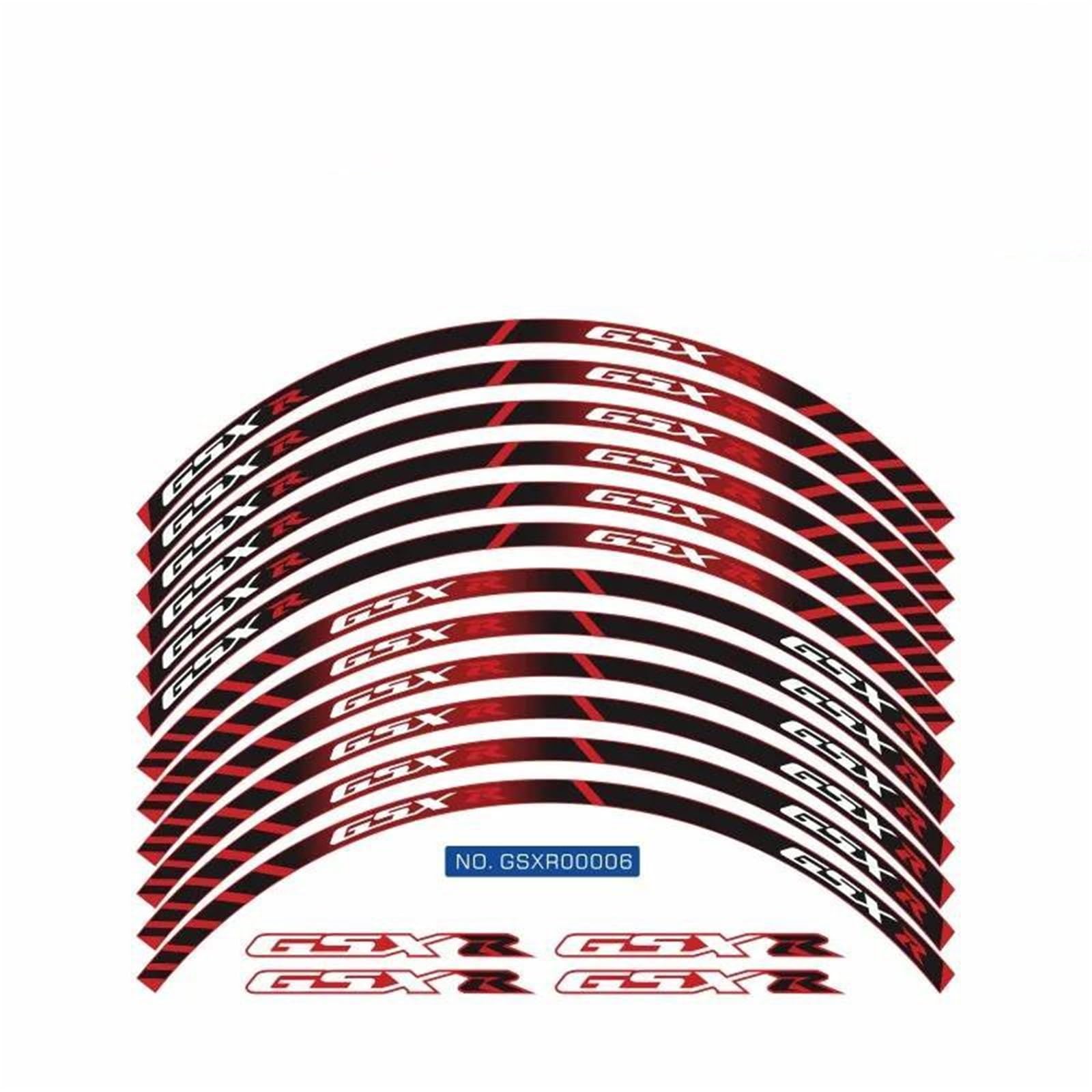 Reflective Stickers and Striped Wheel Decals for Suzuki GSXR 250 400 600 1000 750 GSXR1000R GSXR1000 GSXR600(Style 7)