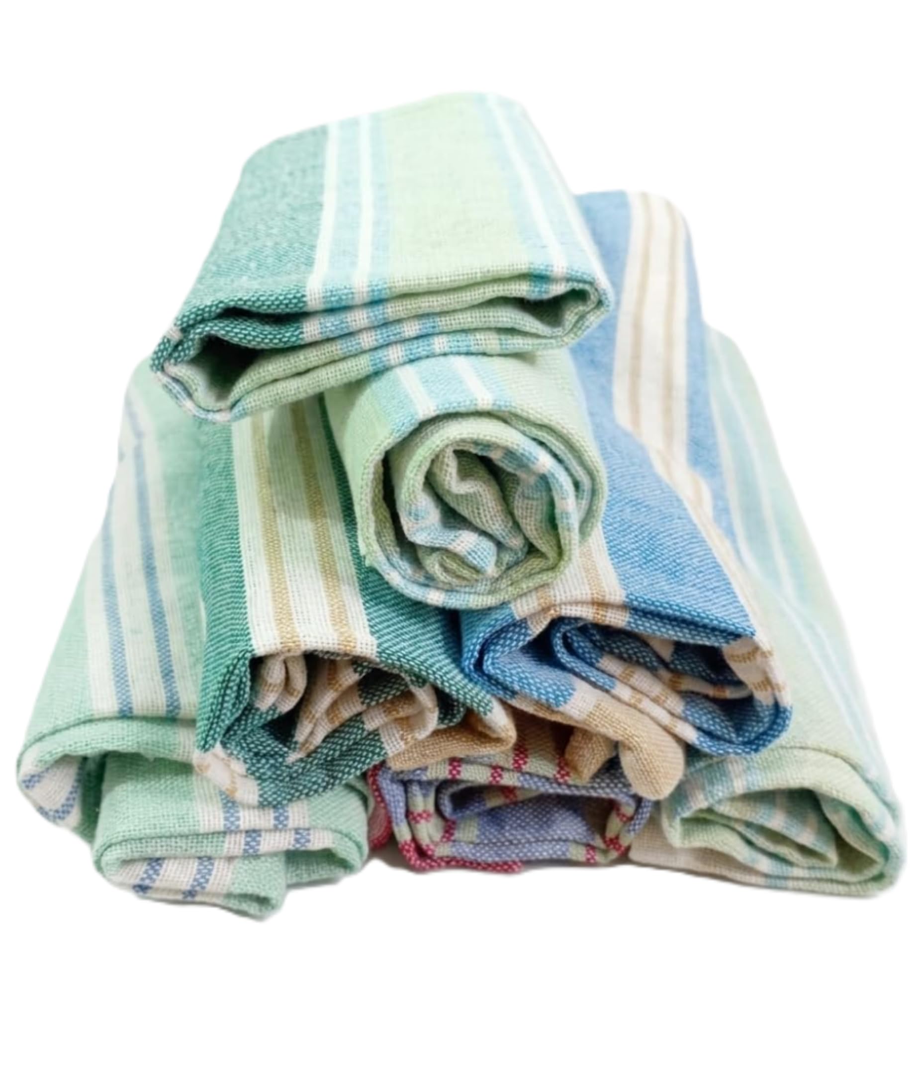 Kitchen Towel Set | Absorbent Terry Cotton Dish Cloths | Tea Towel, Multicolor Cleaning Napkins (18 Inch X 24 Inch) Pack of 6-image-42