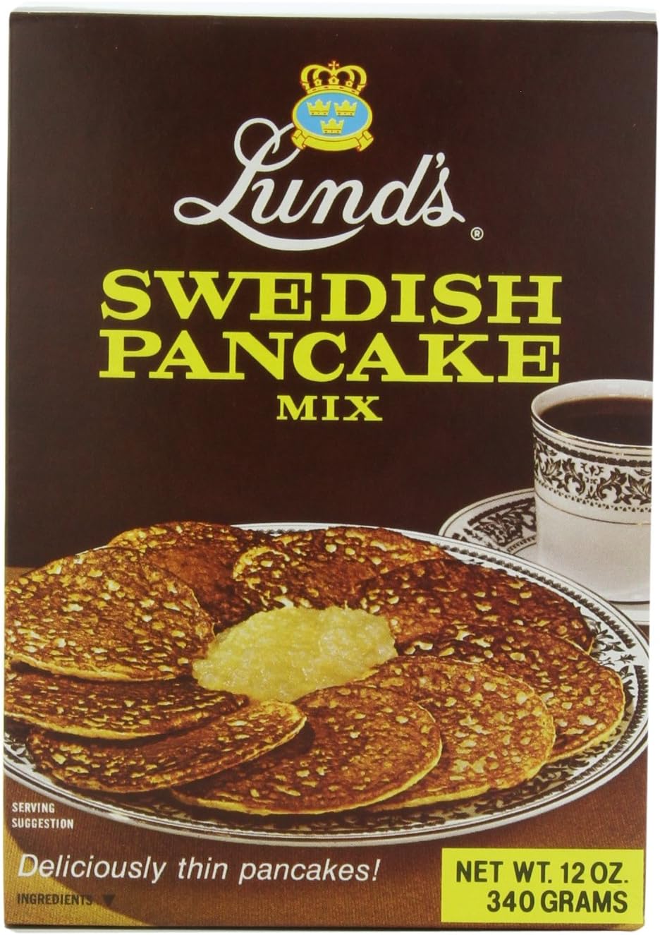 Lunds Swedish Pancake Mix, 12-Ounce (Pack of 6)