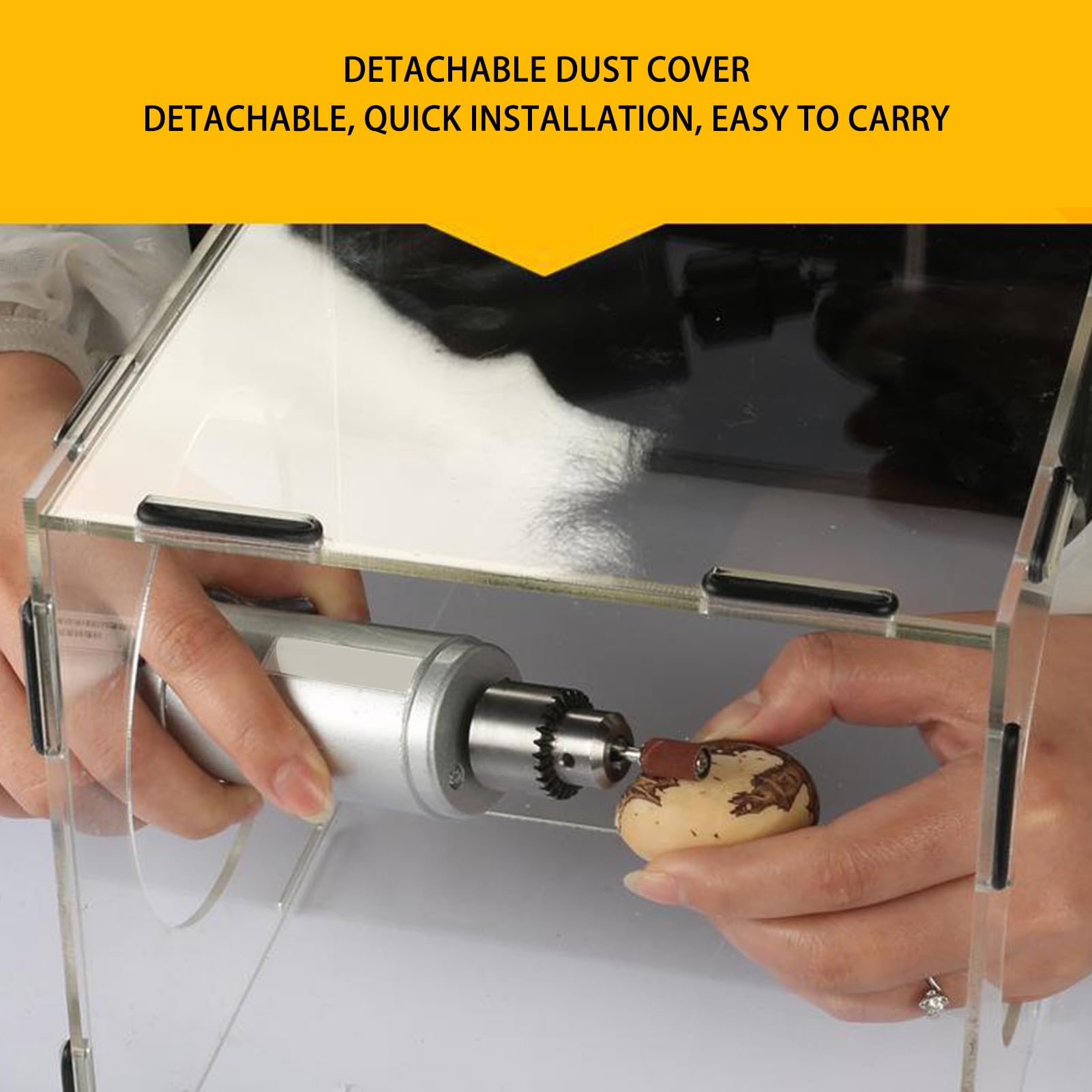 Cage à Poussière Boîte à Poussière de Polisseuse de Table de
