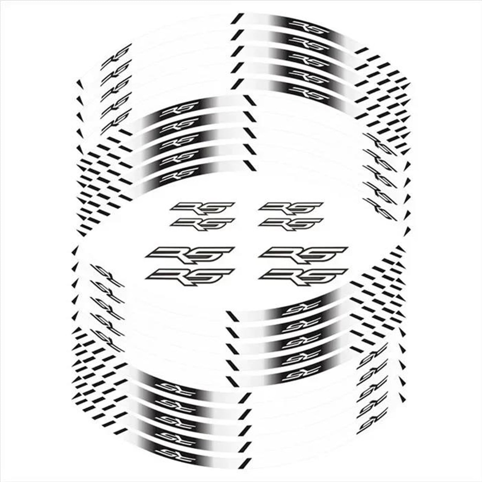 Piwine Style 3 Stickers Motorcycle Wheel Stickers Night Reflective Decorative Rim For Aprilia Rs Rs125(Style 3)