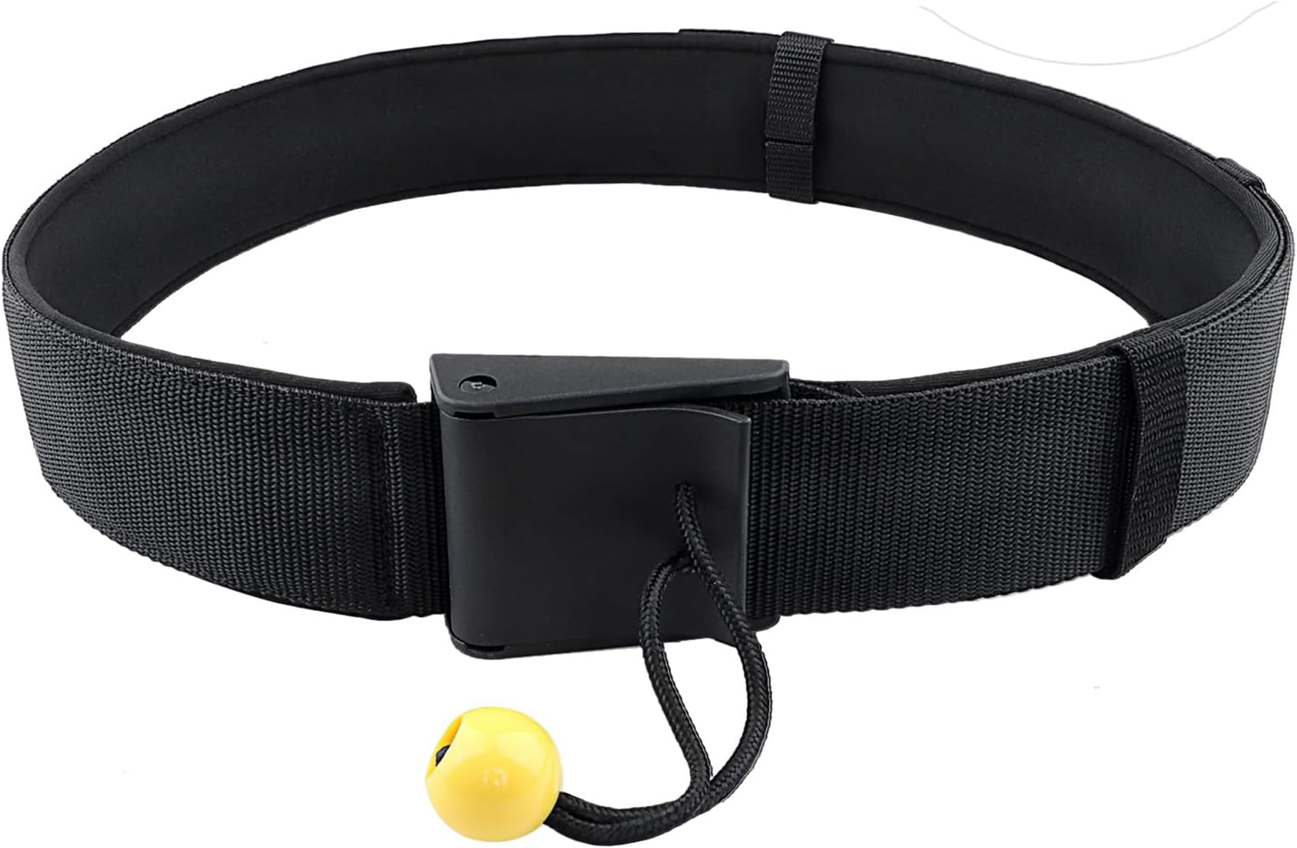 Sup Leash Waist Belt, Quick Release Paddle Board Waist Leashes Belt, 50mm Standard Adult Adjustable QR Safety Waistbelt Fits for Stand Up Paddleboards Use with Ankleleash Black