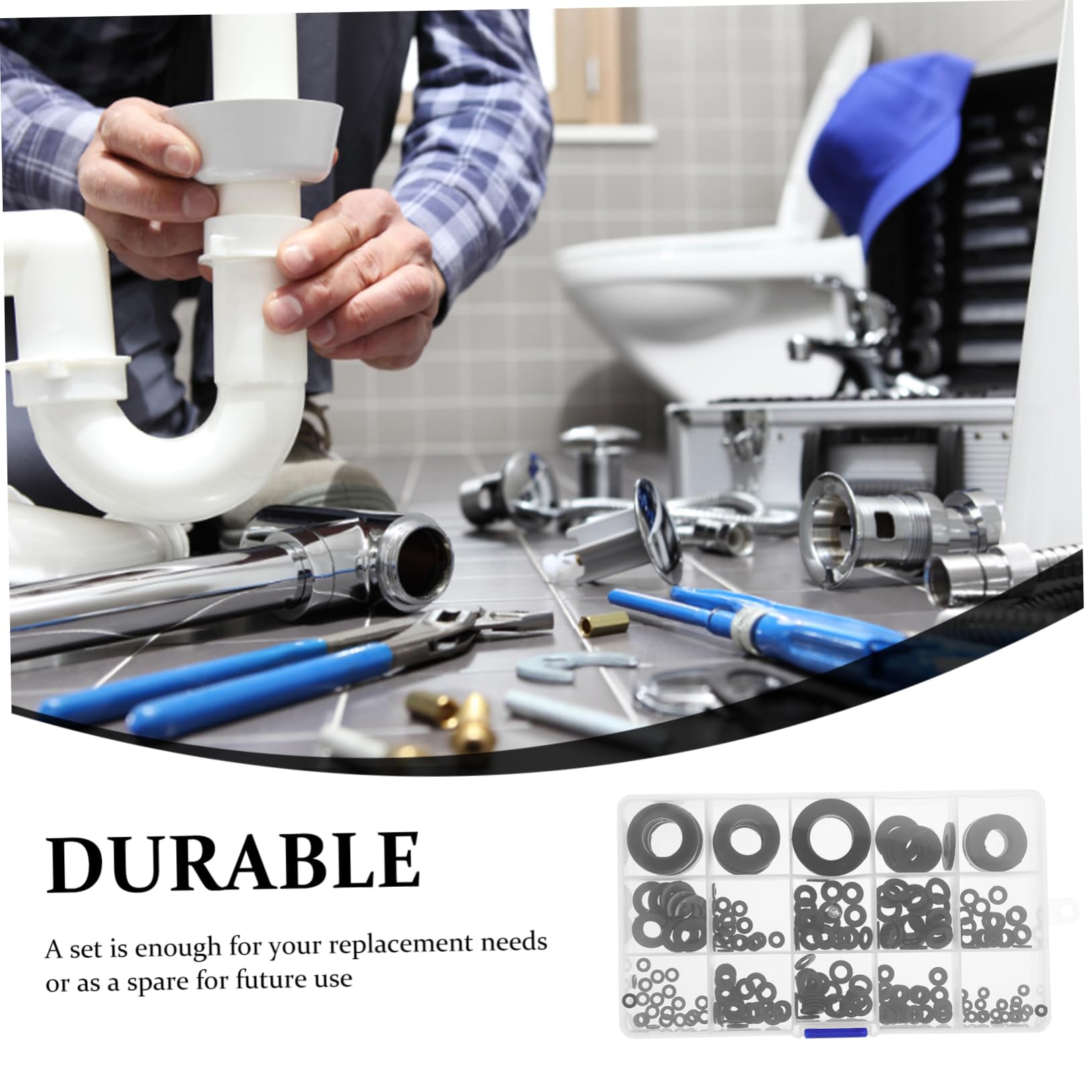 Operitacx Guarnizioni Rubinetto Kit di Ricambio Anti-perdita 215 Pezzi in Plastica Nera per Lavandino Bagno e Guarnizione Lavandino Cucina