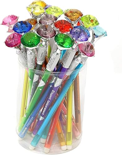 Miniatura 7 de Zugar Land Bolígrafo de gel de tinta multicolor con forma de diamante de 7 pulgadas (paquete de 24) para escribir, dibujar, notas