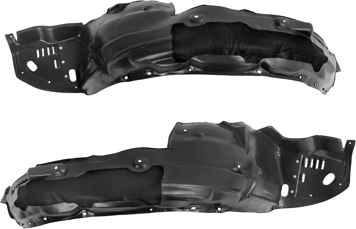 ecotric front fender liner compatible with 2008-2012 honda accord sedan w/insulation foam replace for ho1249138 ho1248138 74100ta5a00 74150ta5a00 inner wheel liner splash driver & passenger side