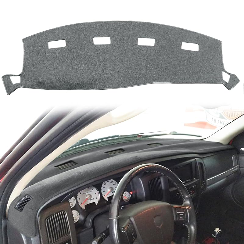 Capa para painel Dodge Ram 1500, 2500 e 3500, direção à esquerda, cinza-escuro, Y22 02-05DarkGray