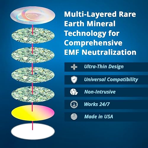 Miniatura 5 de Aulterra Adhesivo neutralizador EMF para teléfonos celulares, computadoras portátiles y dispositivos móviles para neutralizar efectos nocivos,