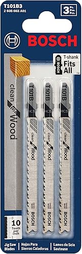 Miniatura 2 de Bosch T101B3 - Hojas de sierra caladora de corte de madera limpia TPI de 4 pulgadas y 10 V TPI