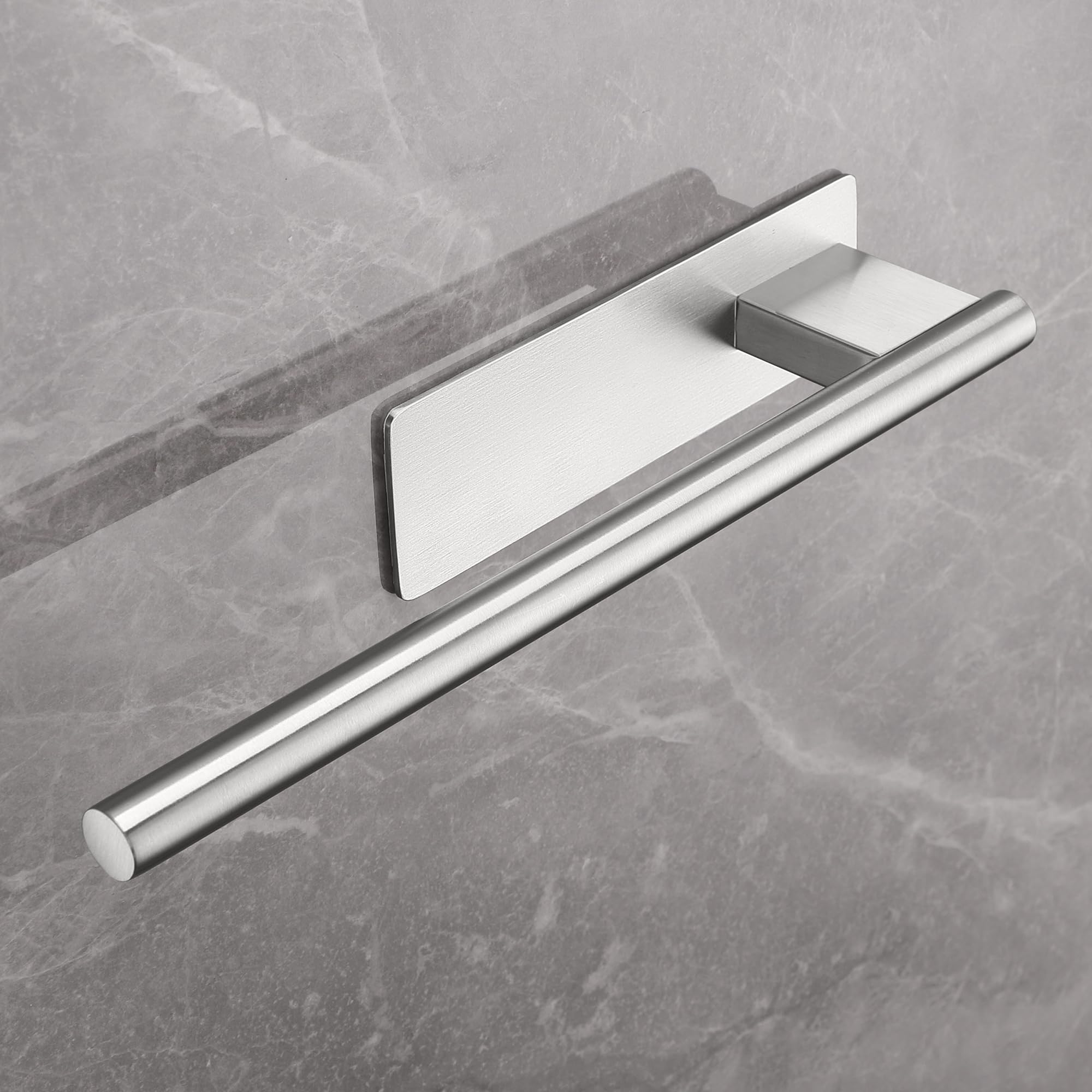 Porta Asciugamani Bagno Adesivo,Porta Salviette in Acciaio Inossidabile 304 Portasciugamani per Bagno e Cucina 28CM,Argento