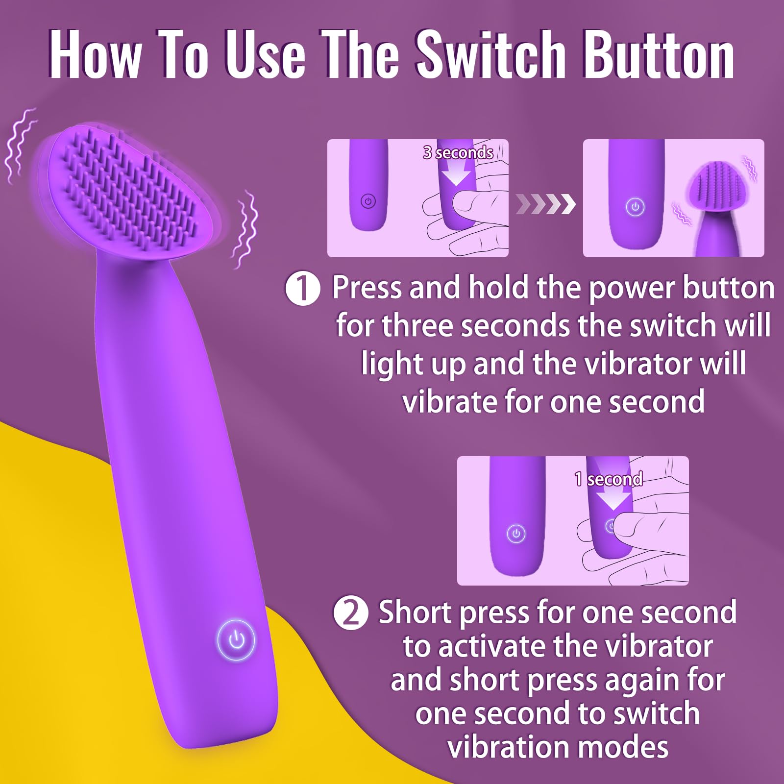 Adult Sex Toys for Women, Vibrator Wand Couples Sex Toys for Men Penis Women Vulva Clitoral Stimulator, Mini Bullet Vibrators with 10 Vibration Modes, Female Male Sexual Pleasure Tools (): purple