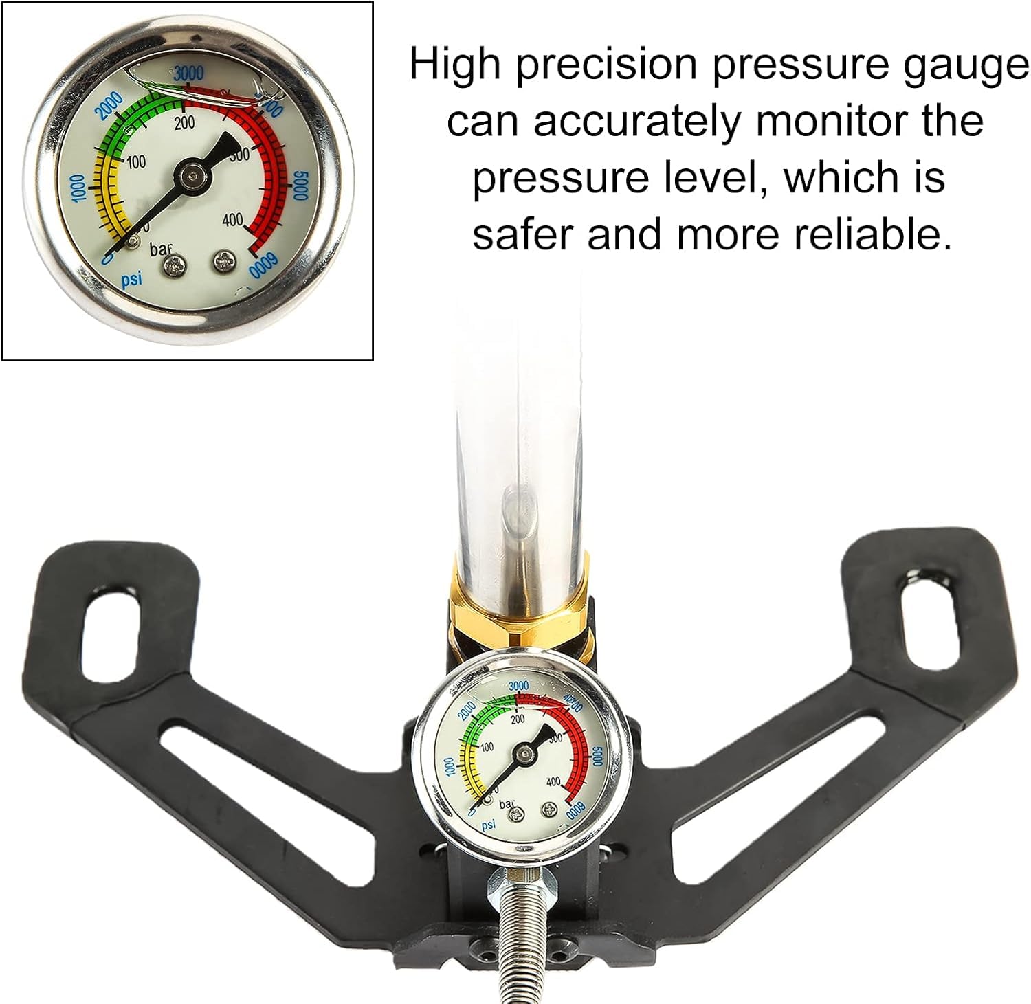 Pompa manuale ad alta pressione, pompa dell'aria PCP a 3 stadi da 30 MPa e 4500 PSI. Pompe con staffa per il riempimento di fucili ad aria compressa, pompa dell'aria manuale in acciaio inossidabile.
