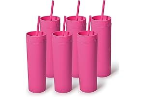Sweet Grain 16oz Pink Tumblers with Lids and Straws