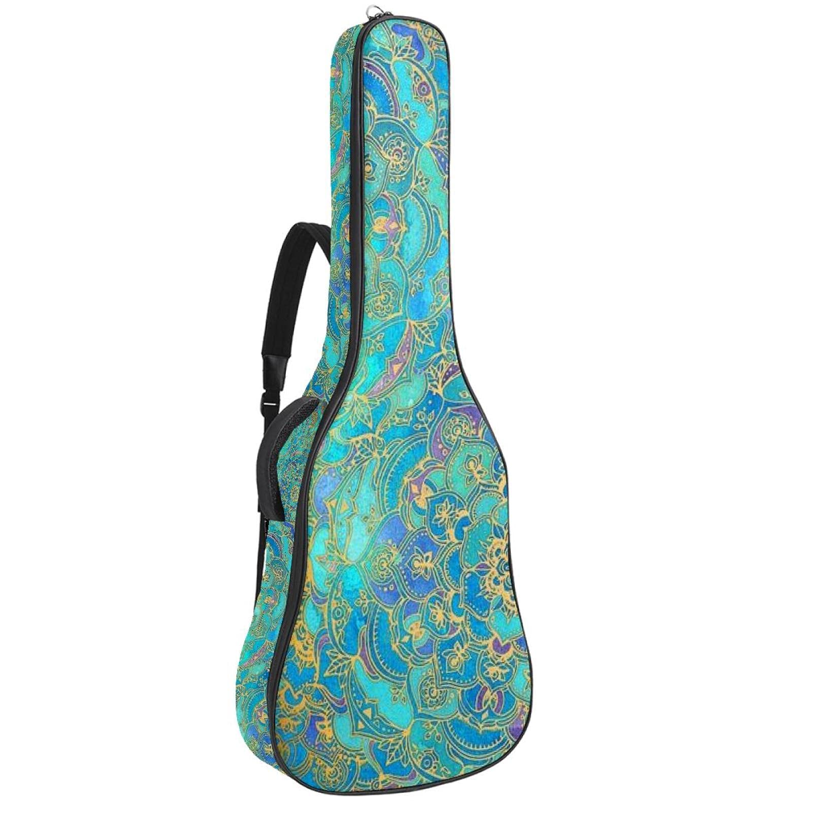 Custodia Per Chitarra Acustica Faswin 104cm - Imbottita, Impermeabile, Con Tracolla E Tasche, Nero - Foto 8