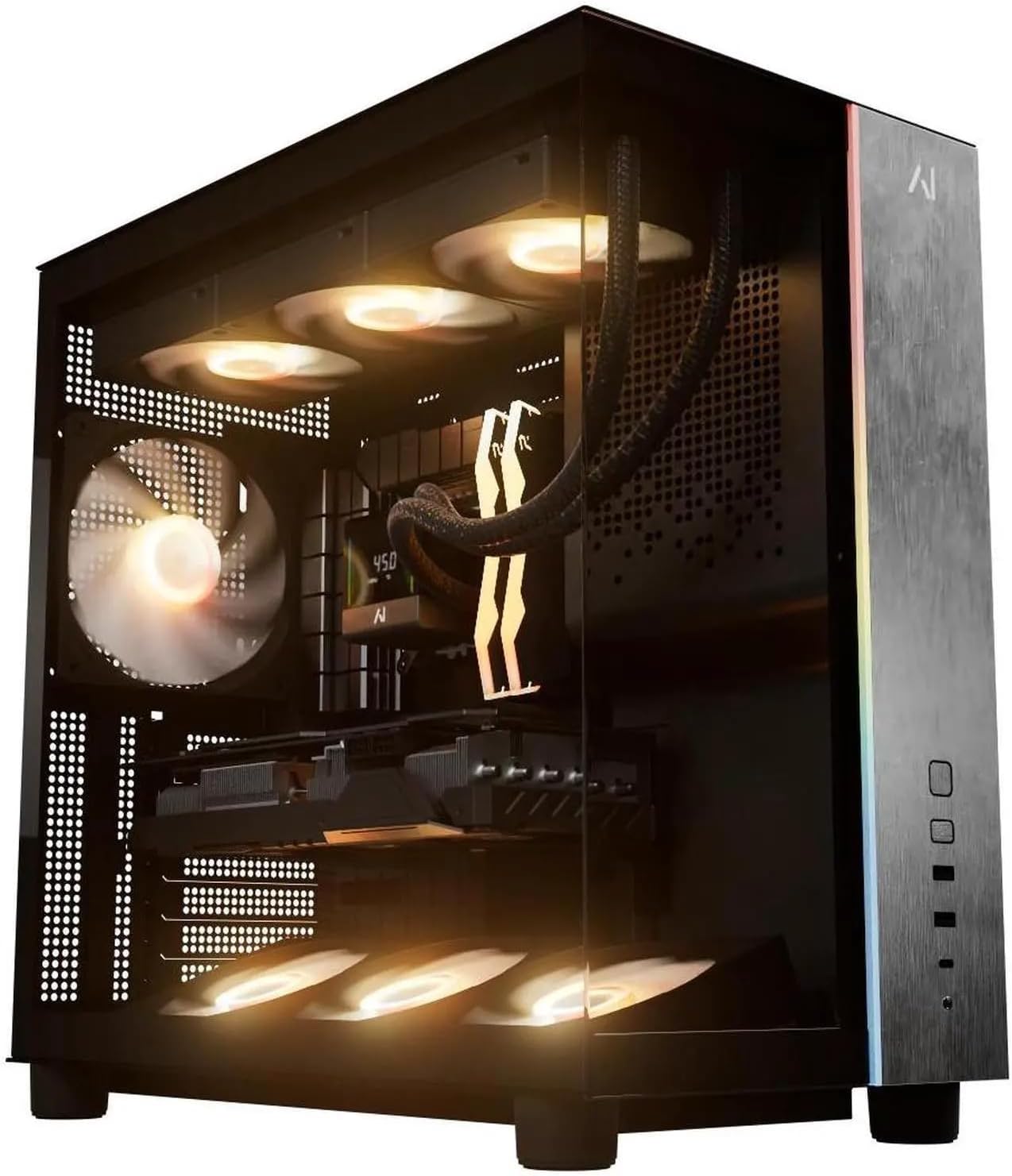 Galaxy V3 Gaming PC - AMD RX 9070XT 16GB GDDR6 | Ryzen 7 9800X3D 4.7 GHz (5.2 GHz Turbo Boost) | 32GB DDR5 6000 | 2TB Gen4 SSD | 850W Gold PSU | ARGB Fans | Wi-Fi + BT | Win 11