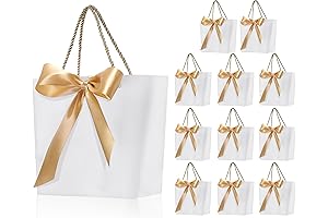 12-Piece Bridesmaid Thank You Paper Bags with Handles and Tags