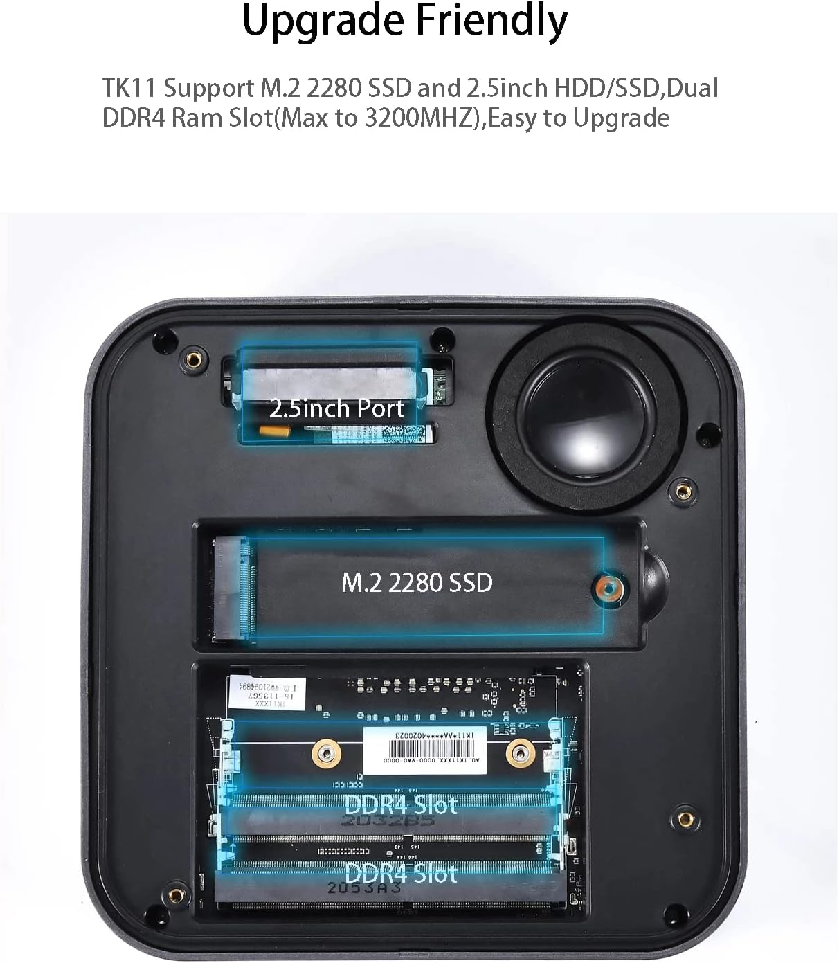 KAMRUI Thin Client Mini PC 11th Intel 4-Core i7-1165G7 Iris Xe Graphics 32GB DDR4 RAM 1TB NVMe SSD WiFi AX BT HDMI DP Thunderbolt4 RJ-45 Fingerprint Build-in Speaker Windows 11 Pro