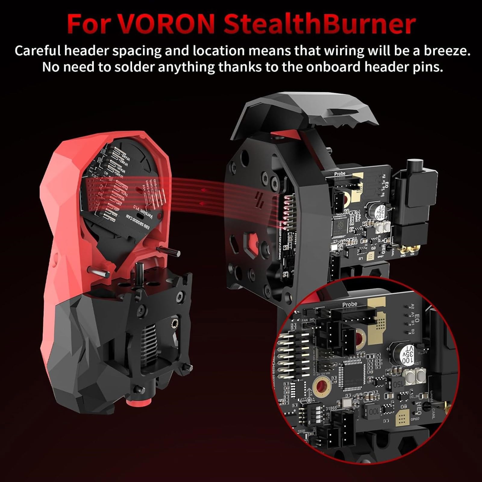 EBB SB2209 CAN(RP2040) Board Hotend Klipper Canbus Extruder HeadTool Max31865 Adapterplatine für Voron StealthBurner EBB SB2209 CAN (RP2040) für Voron StealthBurner 3D-Druckerteile Hotend Klipper