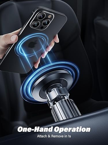 Miniatura 5 de Grado militar Soporte magnético para teléfono para automóvil potencia magnética mejorada Soporte de teléfono magnético para automóvil, ventilación