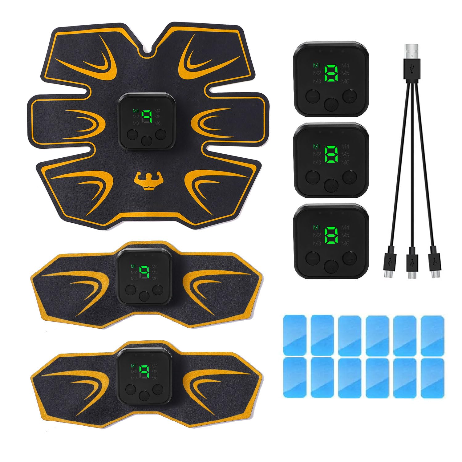 Ceinture Abdominale électrostimulante LEMENG - 8 Modes, 19 Niveaux, USB Rechargeable