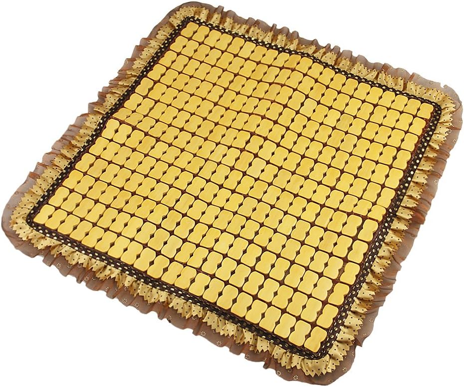 Natural Bamboo Cooling Car Seat Cushion Mat, Lace Square
