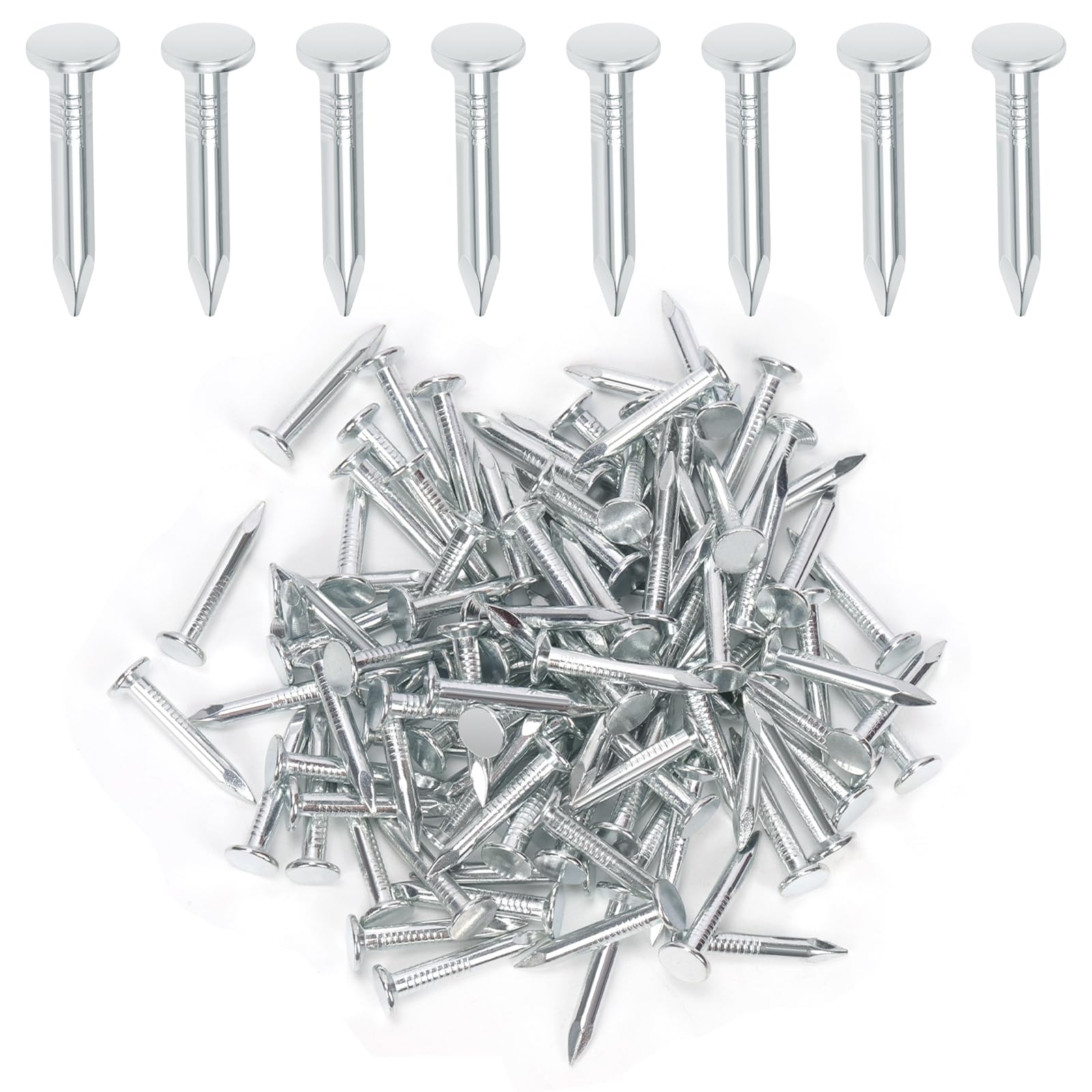 Keadic Juego de 300 clavos galvanizados de fieltro para techos de 30 mm, clavos de cabeza ancha de 30 mm para techos, película de aislamiento de fieltro, tablero de espuma, asfalto, fijación