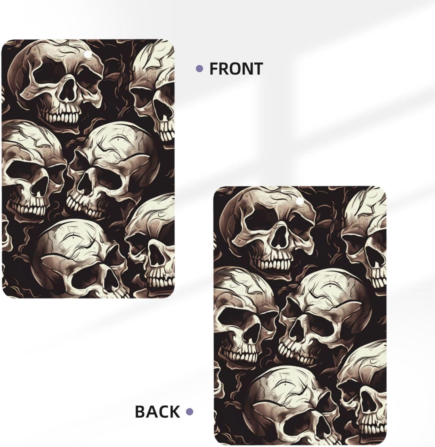 Car Air Freshener 24 PCS skulls pattern Hanging Car Air Fresheners Auto Interior Decor Card Freshener Strong Scented Card Lavender Cars Scents for Office Bedroom Close Drawer Rectangle