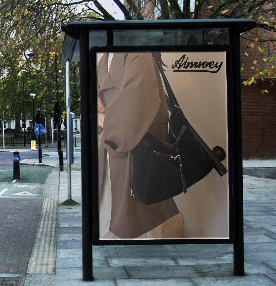 AINUOEY Donna Borse a Mano Borsa a Spalla Elegante Grandi Firmate Marca Tracolla Antifurto PU pelle 79313 1 pz