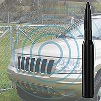 Vista 4 de Antena corta de aluminio de 4 pulgadas para Jeep Grand Cherokee (1999-2004), mástil de repuesto de antena Jeep Grand Cherokee