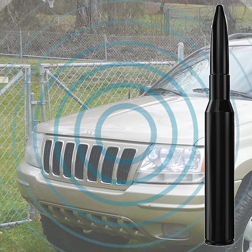 Miniatura 4 de Antena corta de aluminio de 4 pulgadas para Jeep Grand Cherokee (1999-2004), mástil de repuesto de antena Jeep Grand Cherokee