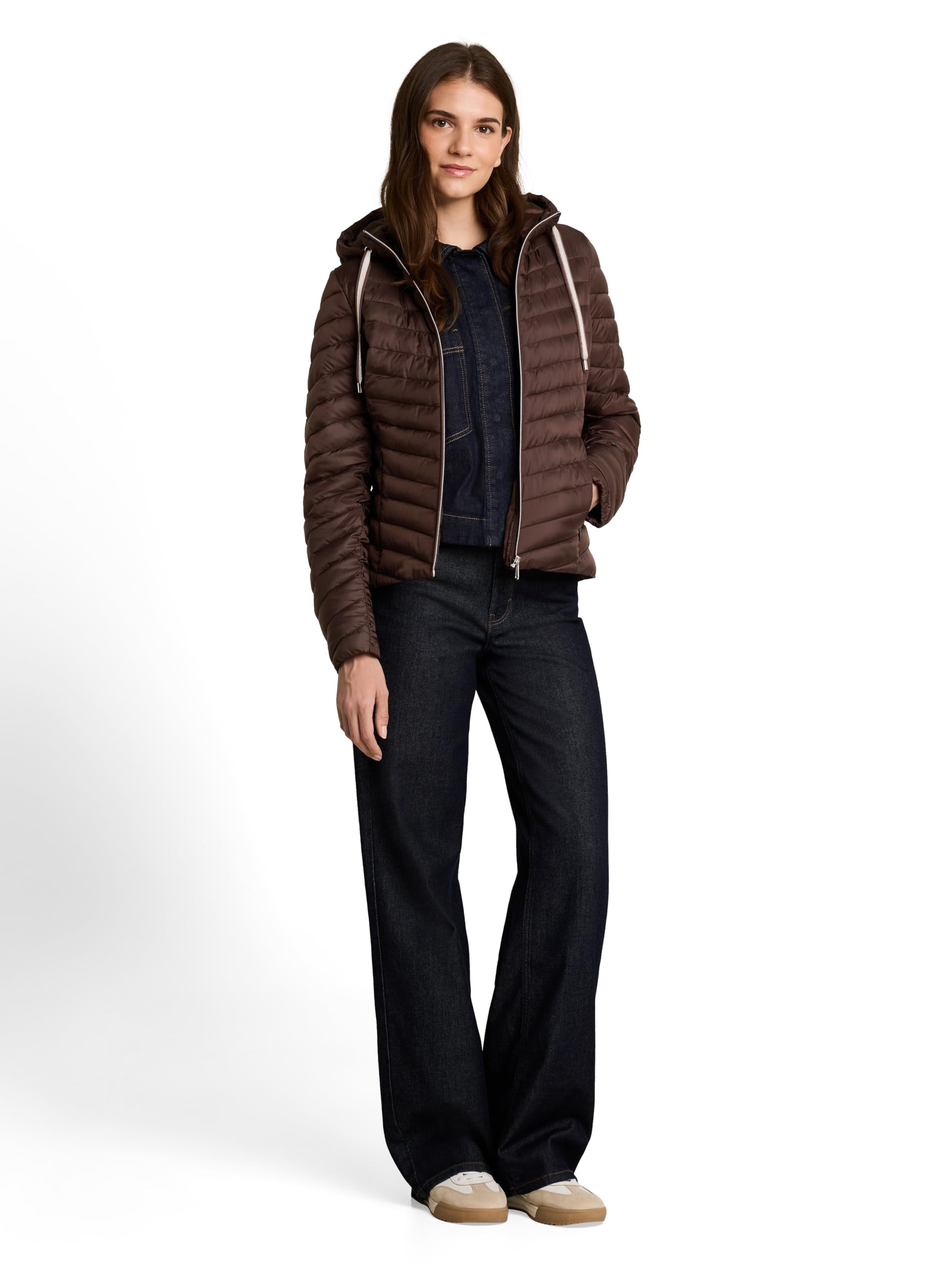 TOM TAILOR Damen 1051119 Lightweight Steppjacke mit Kapuze