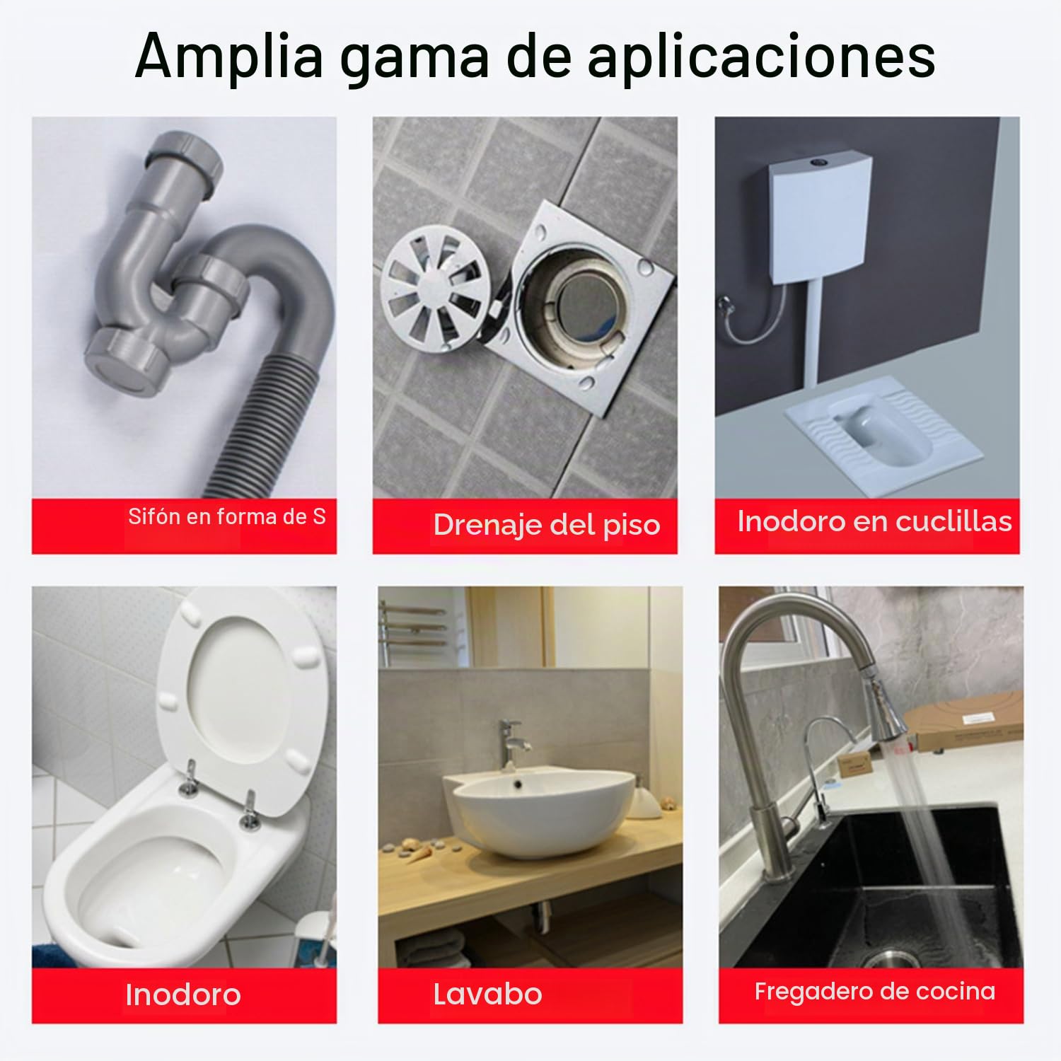 Desatascador Tuberias [15m],Alambre Desatascador Tuberias Con Adaptador De Taladro,¡Espiral Limpiador De Desagües y De Tuberías Para Aficionados Al Bricolaje,Con Guantes Incluidos,Naranja