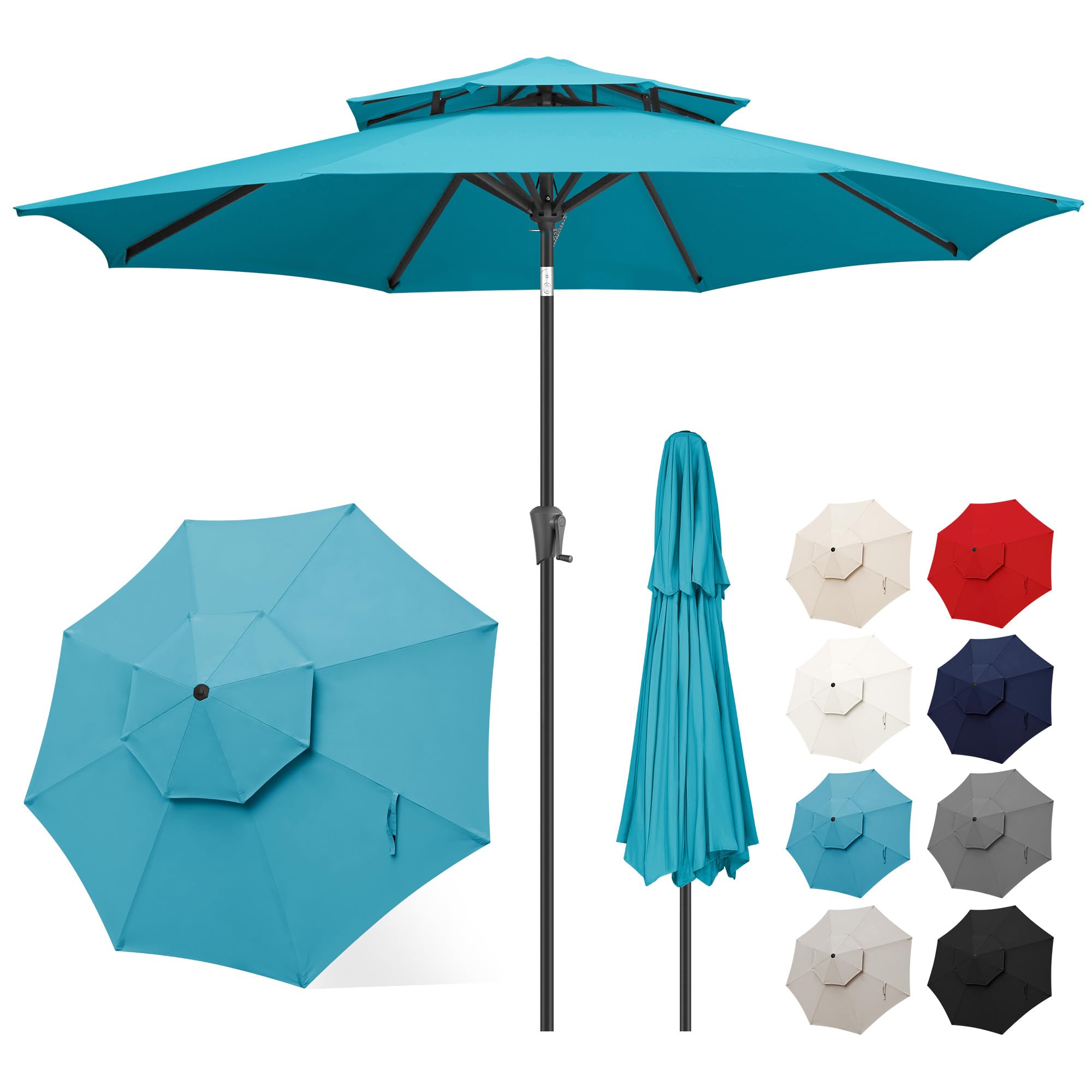FLAME&SHADE 9ft Patio Umbrella