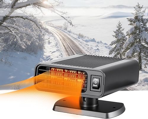 Calentador de coche de 12 V, calentador portátil para automóvil, 2 en 1 calentadores de calefacción y refrigeración rápida que se conecta al