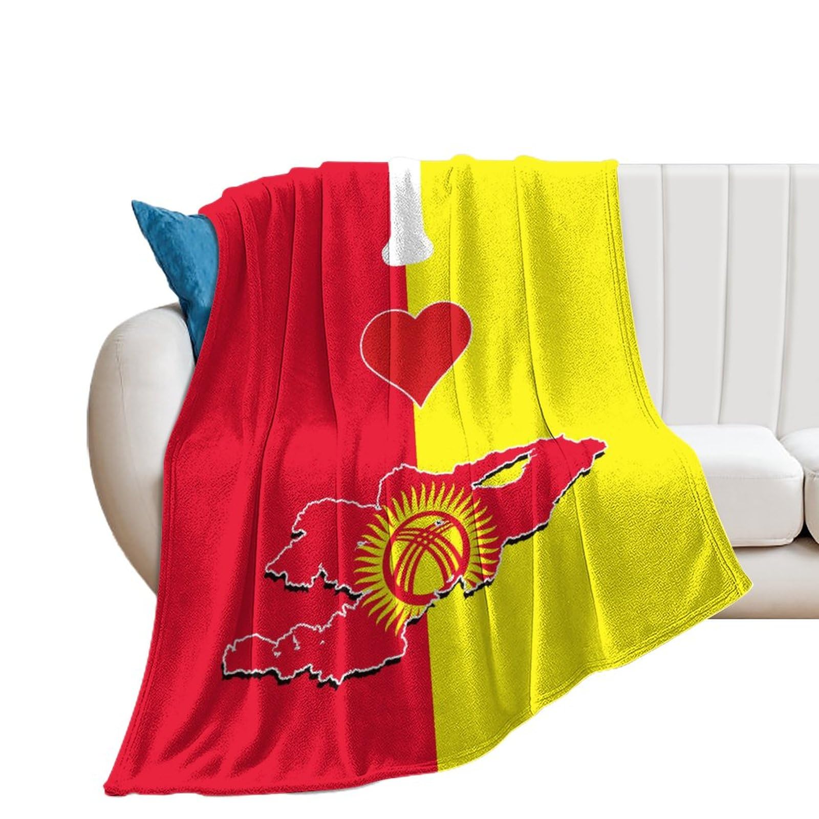 Couverture en flanelle Kirghizistan plaid haut de gamme pour lit