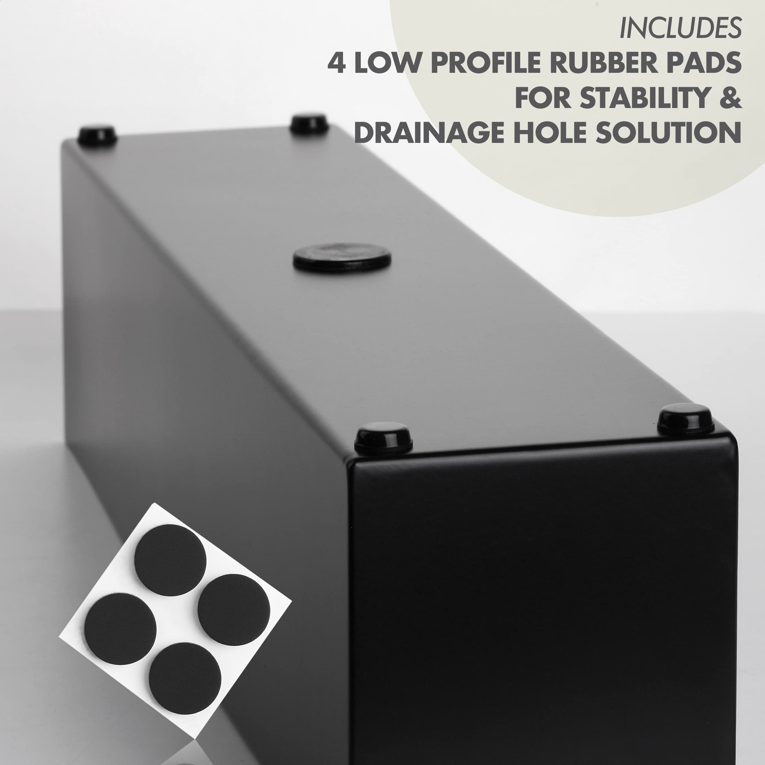 Jardinière Rectangulaire Moderne En Métal De 81,3 Cm Pour Table Et Rebord De Fenêtre | Longue Jardinière Succulente D'Intérieur