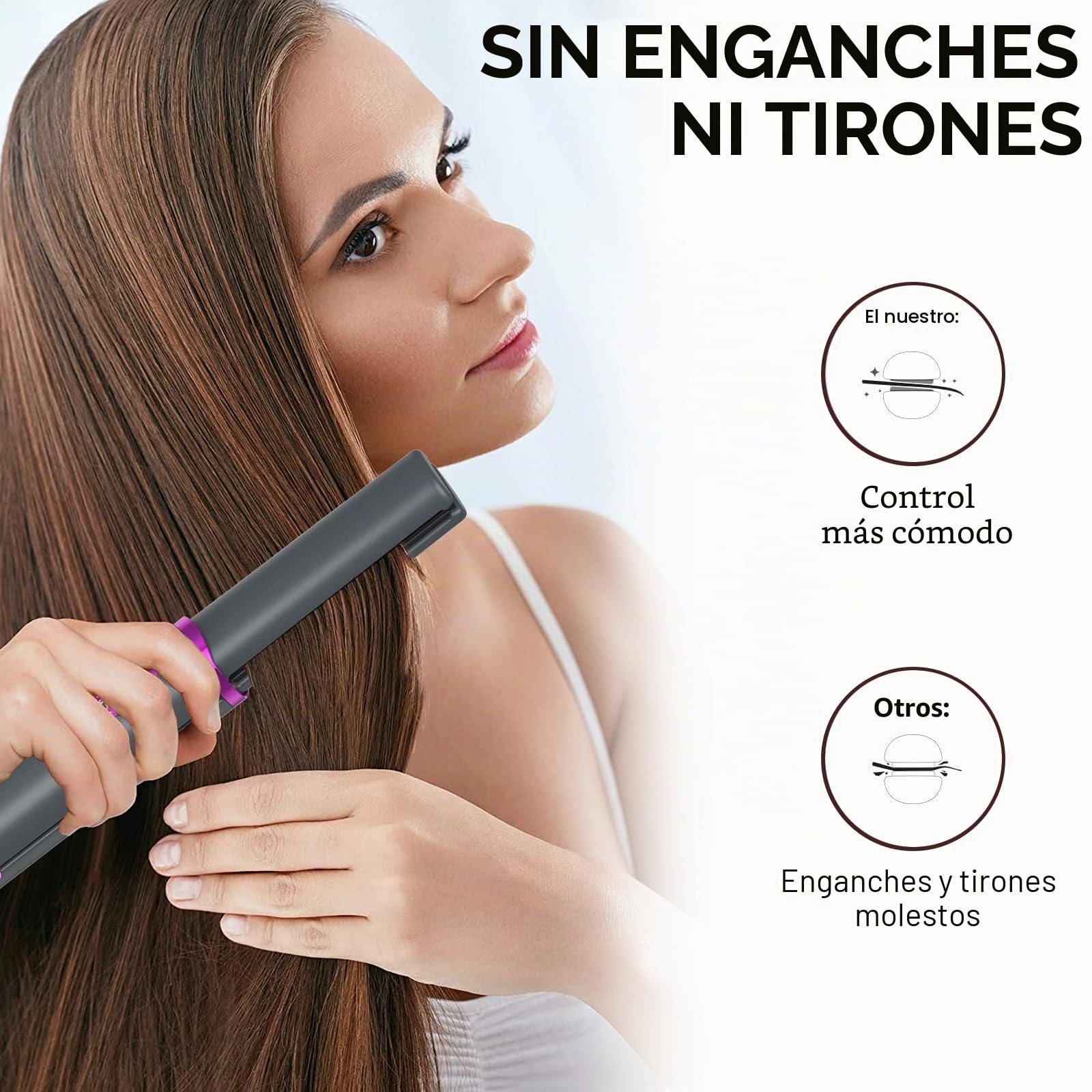 Plancha Pelo Inalámbrica, Portátil Mini Plancha de Pelo y Rizador 2 en 1, Batería de 5000mAh Recargable Planchas Viaje con Placa Flotante Titanio 3D, 3 Temperaturas Ajustables para Viajes, Hogar