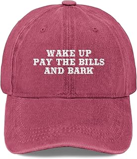 Wake Up Pay The Bills and Bark Hat Men Funny Baseball Caps Funny Birthday Gifts for Women