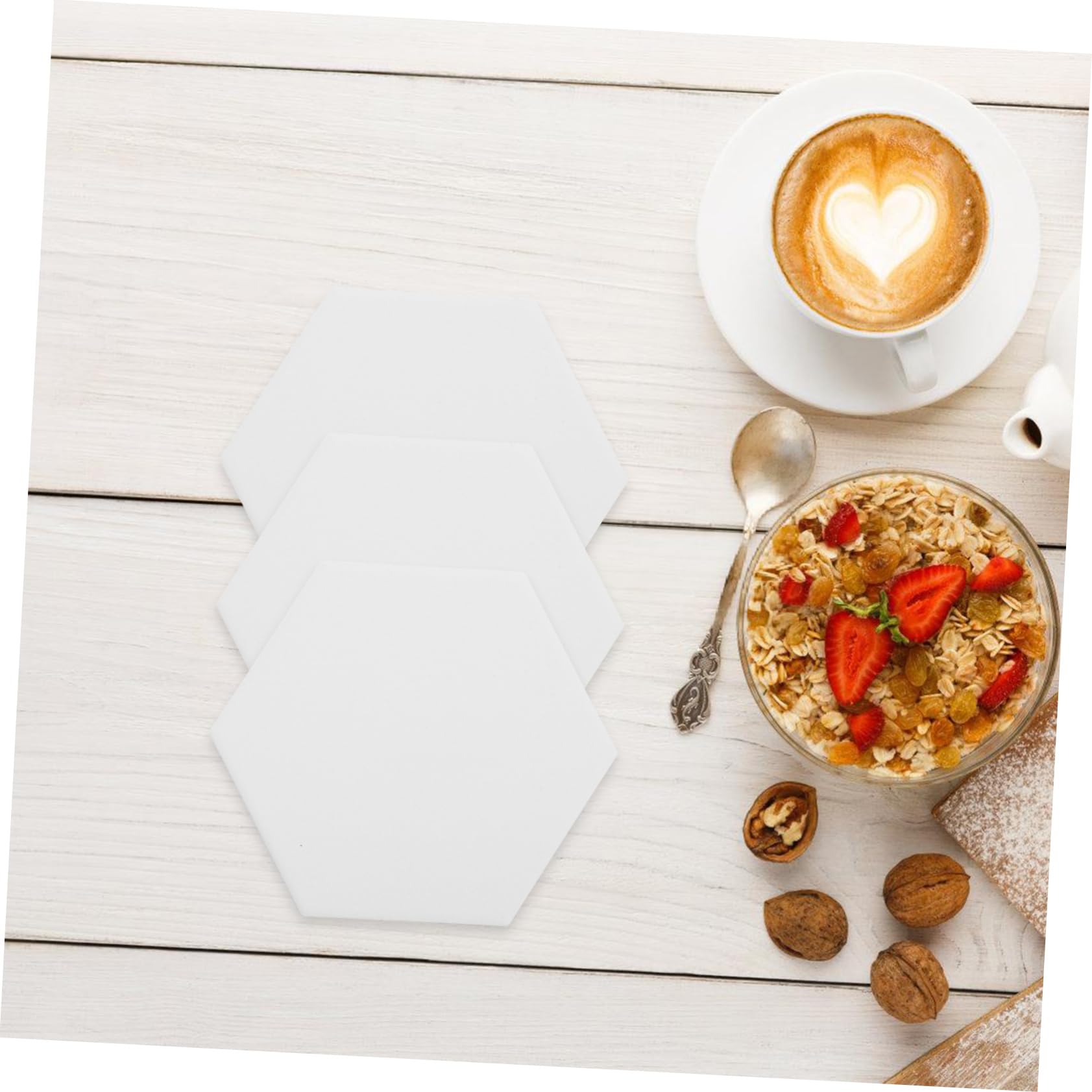 Sottobicchieri Esagonali in Ceramica 10 Set per Sublimazione