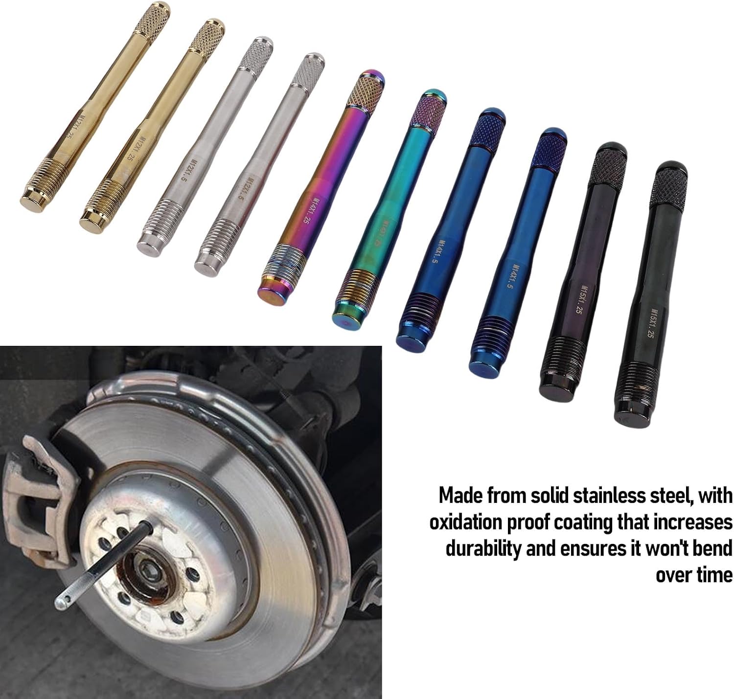 Stainless Steel Wheel Alignment Pin, 10PCS Set, Durable Tire Change Guide Tool for Vehicle Maintenance and Repair