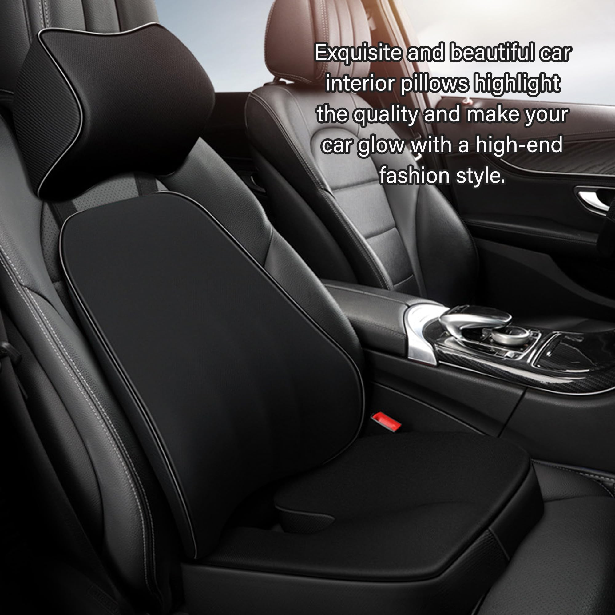 duoyif Auto Kopfstütze Kissen Auto Nackenkissen, Nackenstütze Auto Memory Foam Autositz Nackenkissen, Reisekissen Auto Reise Nackenkissen für Fahren Büro Gaming Sitz, Schützen Sie die Halswirbelsäule