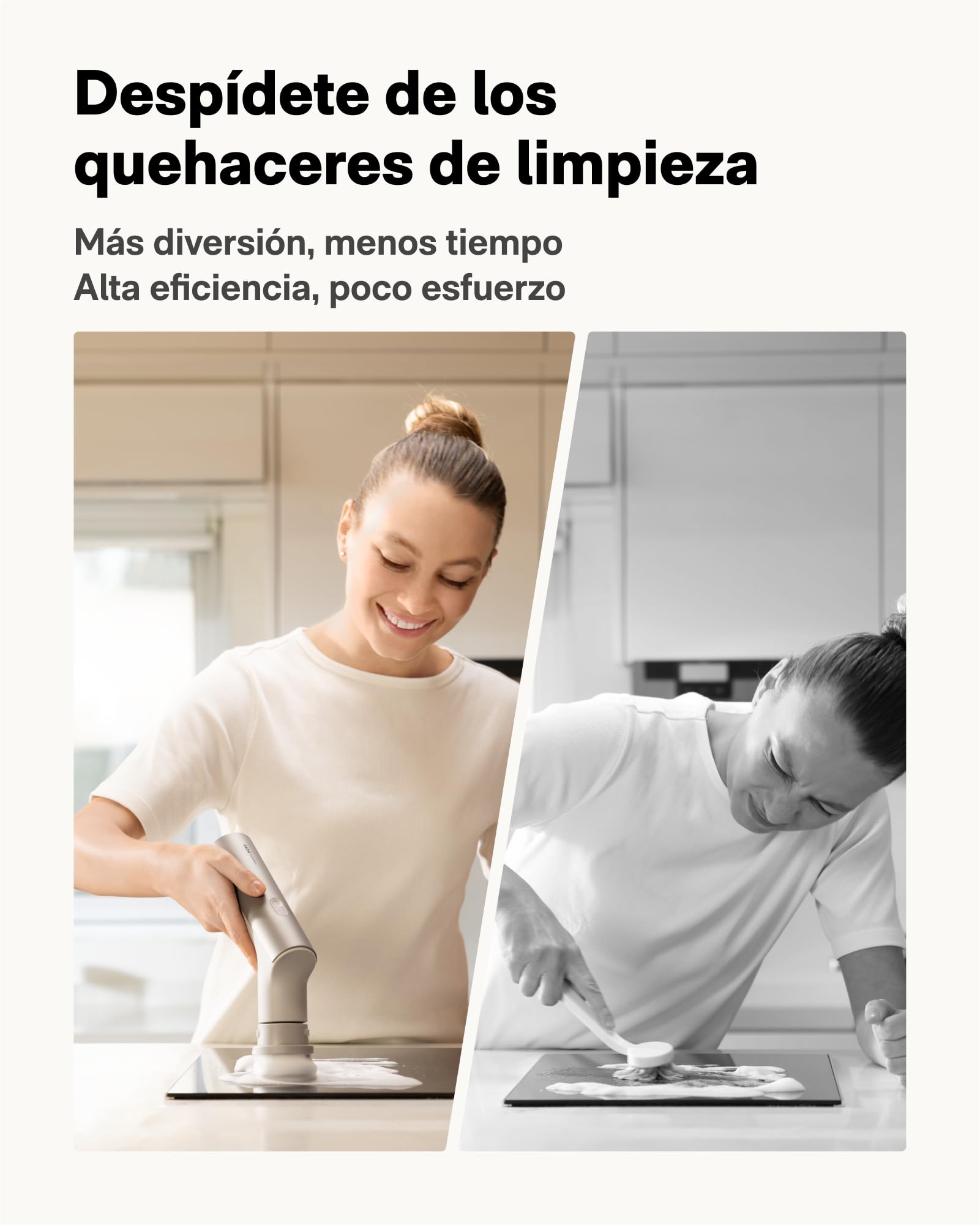 HOTO Limpiador giratorio eléctrico, IPX7, cepillo impermeable de cuerpo completo, limpiador inalámbrico de baño con 9 cabezales, hasta 22 pulgadas-libras