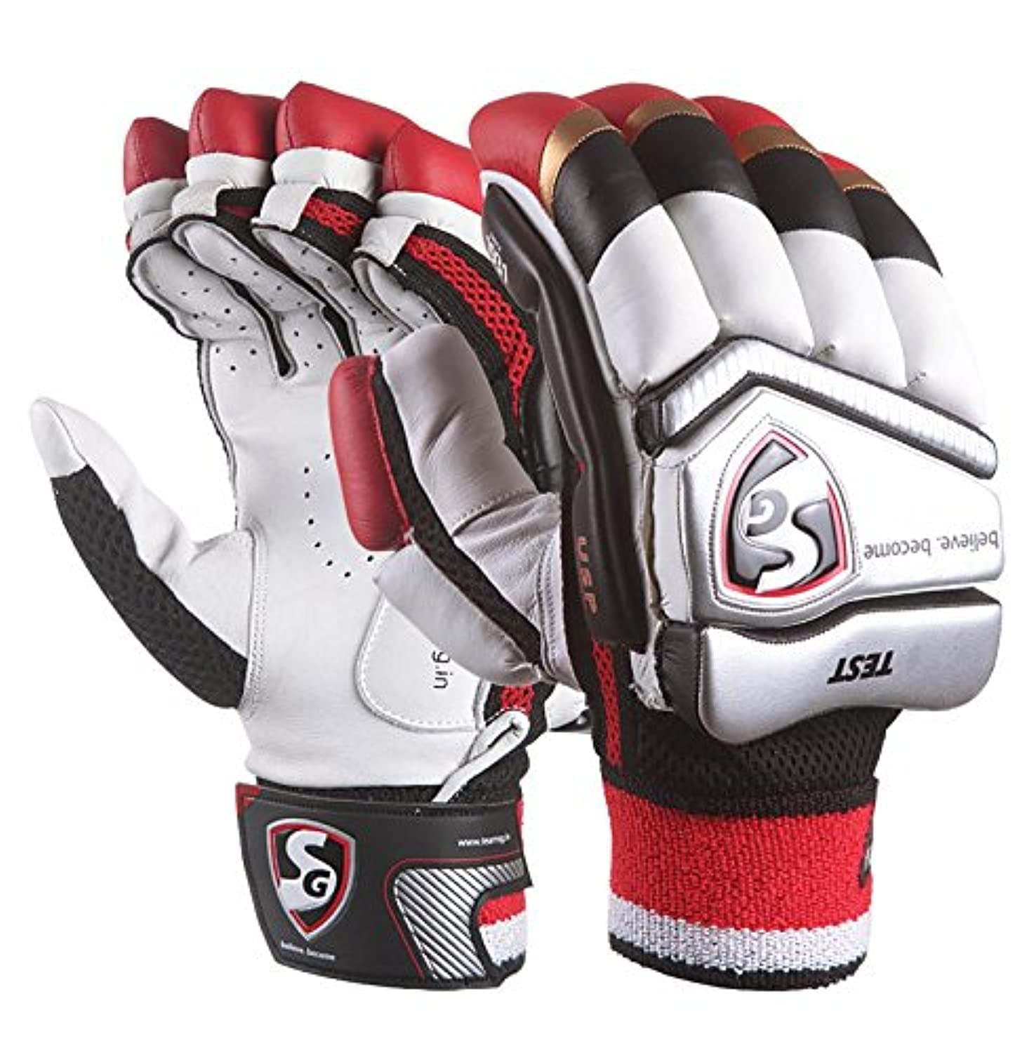 SG Leather Test Cricket Left Hand Batting Gloves (Multicolour) (B00LB35L3G) Amazon Price History, Amazon Price Tracker