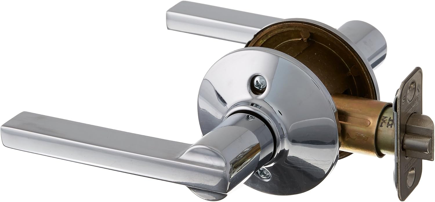 Schlage F80-LAT Latitude Storeroom Door Lever Set from The F-Series, Bright Chrome