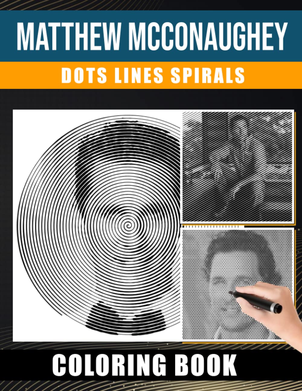 𝓜𝓪𝓽𝓽𝓱𝓮𝔀 𝓜𝓬𝓒𝓸𝓷𝓪𝓾𝓰𝓱𝓮𝔂 Dots Lines Spirals Coloring Book: Unique Designs and Easy Coloring Pages For Fans | Relaxation And Relieving Stress | Perfect Gift For Special Occasions