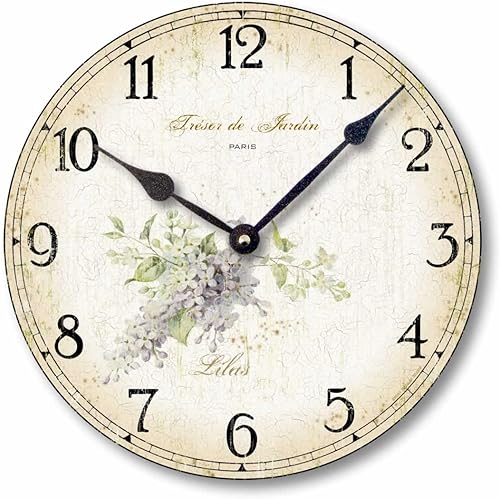 Artículo C2000 Vintage Shabby Chic Estilo 10.5 Pulgadas Lilas Reloj