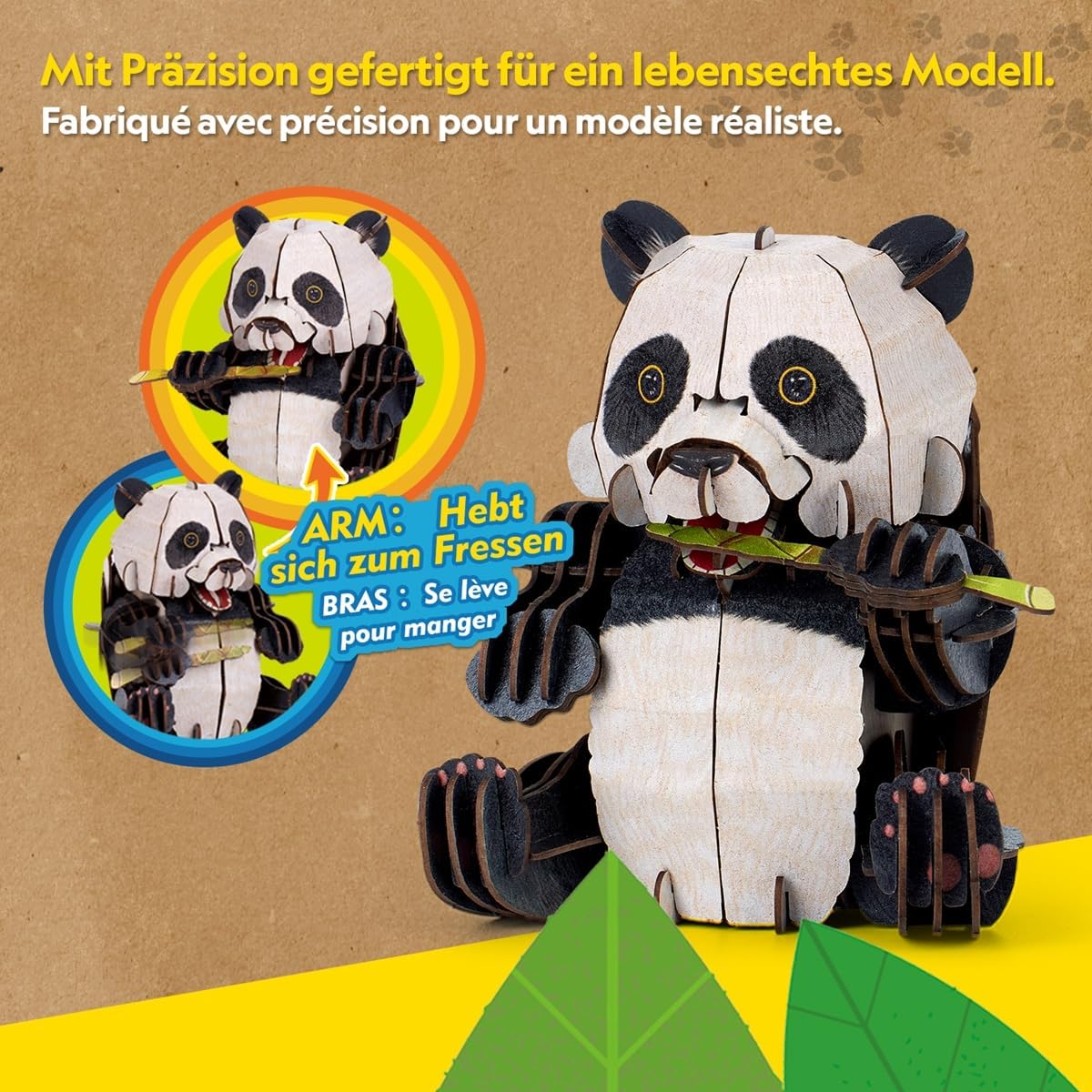 3D Panda model with a movable arm feature