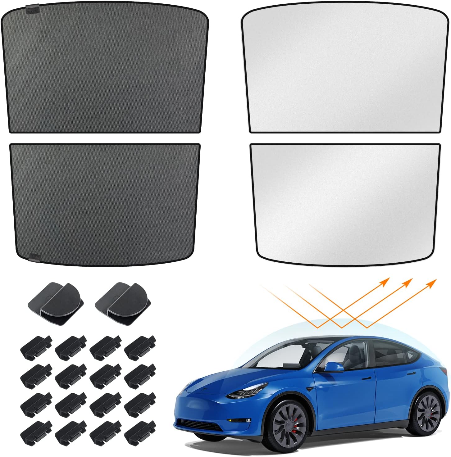 MRIKOL for Tesla Model Y Sunshade Roof 20212024 Front