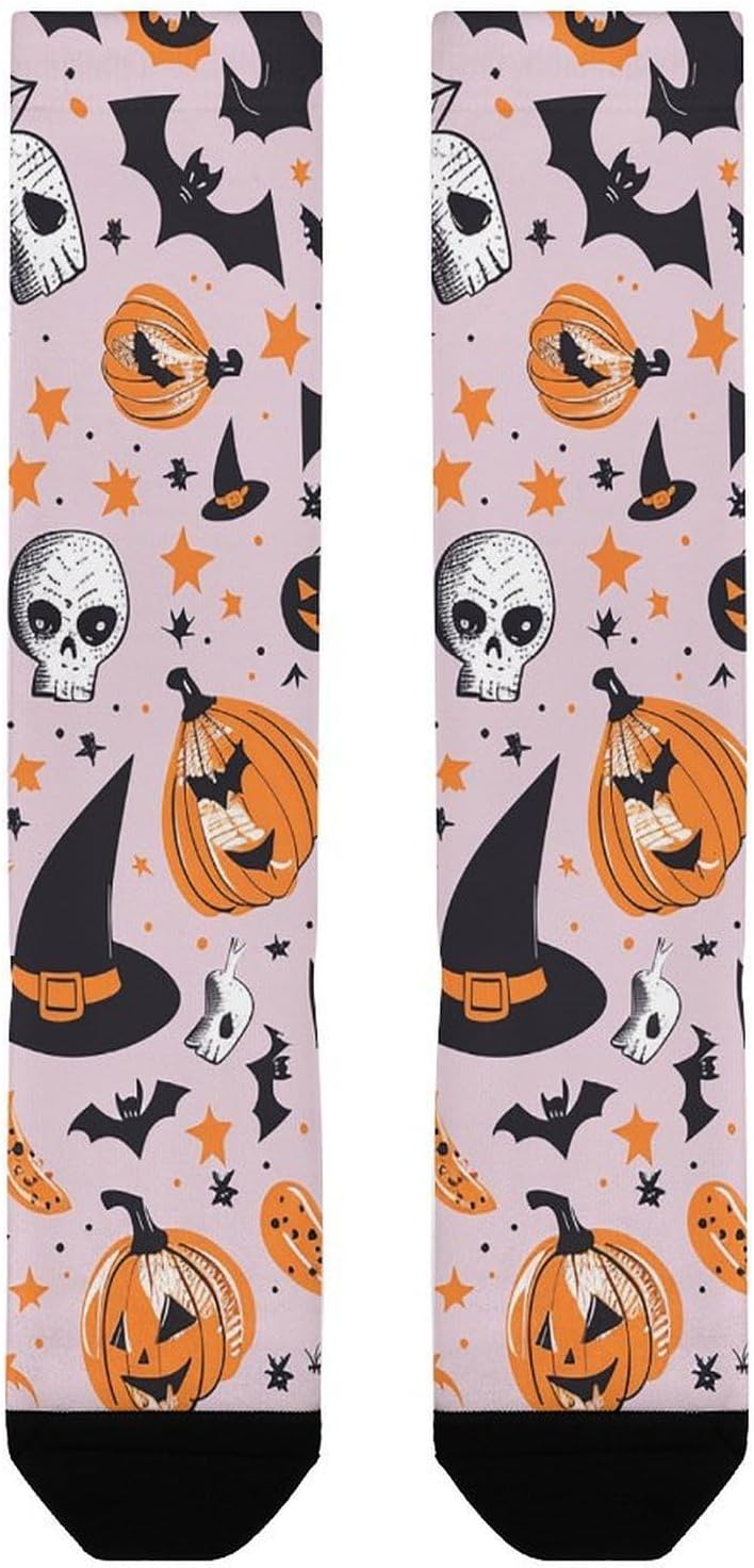 Light Orange Symbol Knee High Soccer Socks Moisture Wicking