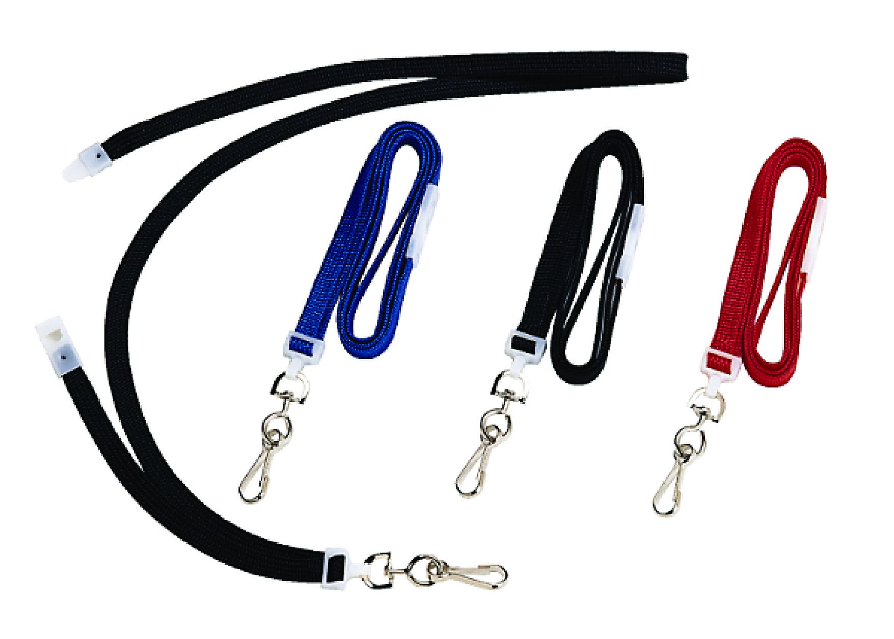 GBC BadgeMates Breakaway Lanyards with Swivel Hook, Assorted, 5 per Pack (3747213)