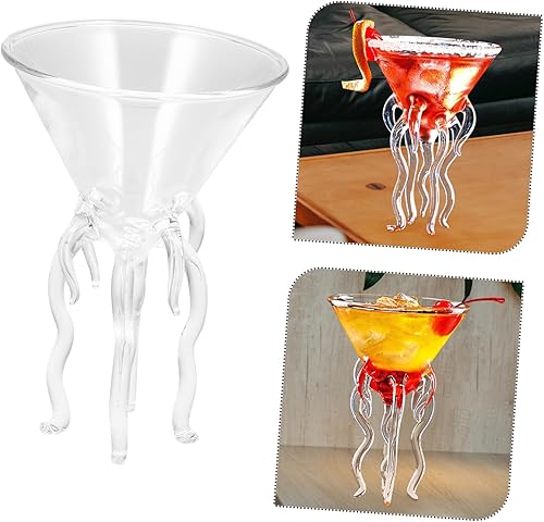 Miniatura 7 de Yardwe Vaso de cóctel, 2 piezas de vidrio alto de cóctel creativo copa de vino de personalidad vaso de jugo para jugo, Margarita